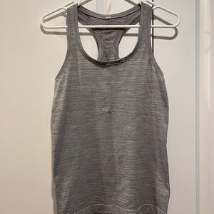 Lululemon Striped Gray Racerback Tank Top